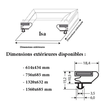 JOINT CADRE MAGNETIQUE ADAPTABLE ISA MODELE 3