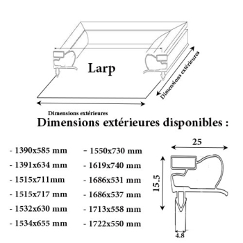 JOINT CADRE MAGNETIQUE ADAPTABLE LARP