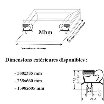 JOINT CADRE MAGNETIQUE ADAPTABLE MBM