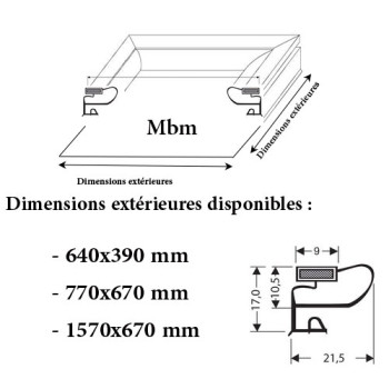 JOINT CADRE MAGNETIQUE ADAPTABLE MBM MODELE 2