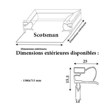 JOINT CADRE MAGNETIQUE ADAPTABLE SCOTSMAN/SIMAG