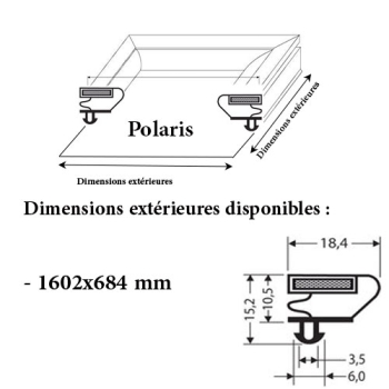 JOINT CADRE MAGNETIQUE ADAPTABLE POLARIS/OLARIS MODELE 2