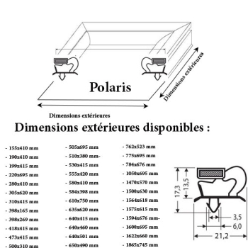 JOINT CADRE MAGNETIQUE ADAPTABLE POLARIS/OLARIS