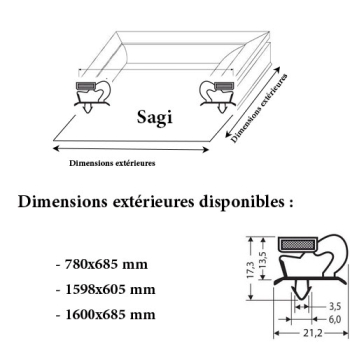 JOINT CADRE MAGNETIQUE ADAPTABLE SAGI