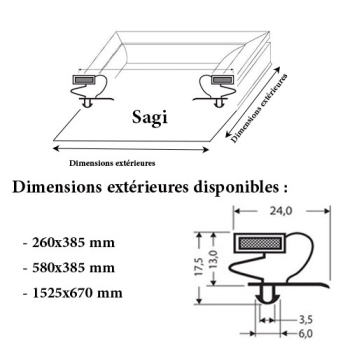 JOINT CADRE MAGNETIQUE ADAPTABLE SAGI MODELE 3