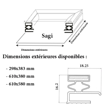 JOINT CADRE MAGNETIQUE ADAPTABLE SAGI MODELE 5