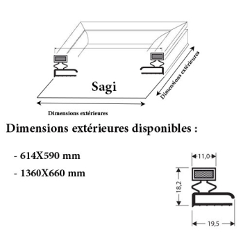 JOINT CADRE MAGNETIQUE ADAPTABLE SAGI MODELE 6