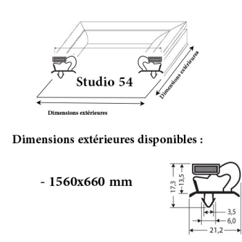 JOINT CADRE MAGNETIQUE ADAPTABLE STUDIO 54 MODELE 2