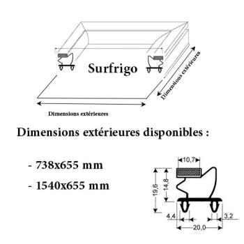 JOINT CADRE MAGNETIQUE ADAPTABLE SURFRIGO