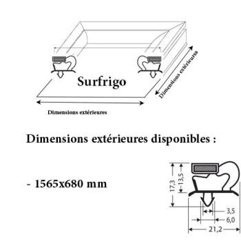 JOINT CADRE MAGNETIQUE ADAPTABLE SURFRIGO MODELE 2