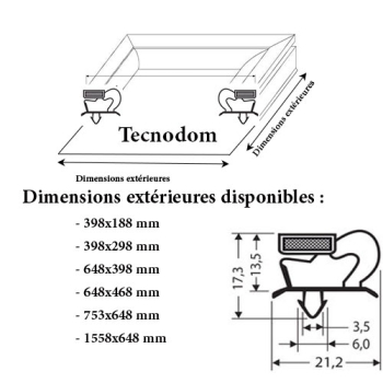 JOINT CADRE MAGNETIQUE ADAPTABLE TECNODOM