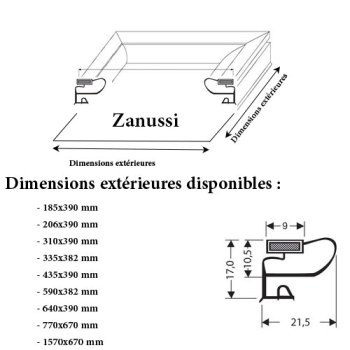 JOINT CADRE MAGNETIQUE ADAPTABLE ZANUSSI MODELE 2