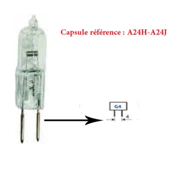 CAPSULE-HALOGENE-FOUR 12V-CULOT G4