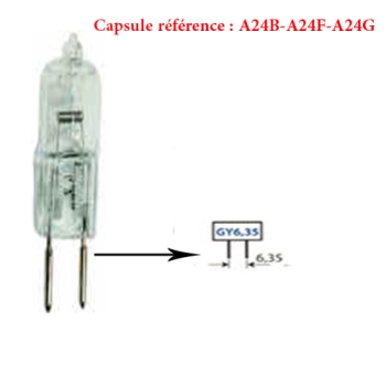 CAPSULE-HALOGENE - FOUR-24V - 50W -CULOT GY6.35