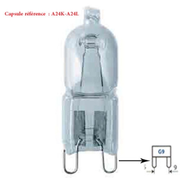 CAPSULE-HALOGENE-FOUR-220V- CULOT G9