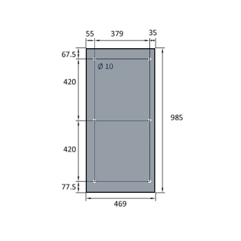 VITRE DE FOUR SPECIAL BATINOX-IBT 469X985 MM