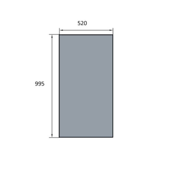 VITRE DE FOUR SPECIAL BATINOX-IBT 520X995 MM