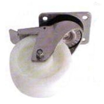 ROULETTE POLYAMIDE PIVOTANTE A FREIN CHAPE INOX - Température ambiante