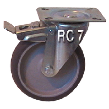 ROULETTE PIVOTANTE AVEC FREIN DIAMETRE 125 MM