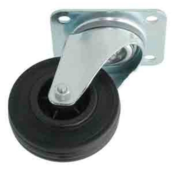 ROULETTE CAOUTCHOUX PIVOTANTE CHAPE INOX - Température ambiante