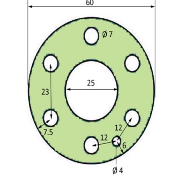 JOINT POUR APPAREIL A BUEE DIAMETRE EXTERIEUR 60 MM ADAPTABLE  FOUR BONGARD