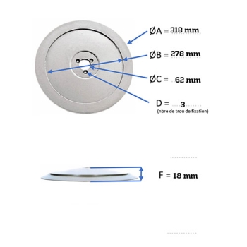 LAME TRANCHEUSE - BERKEL - Ø 318 MM