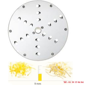 PLATEAU A RAPER INOX - 9 MM - DITO SAMA - pour coupe-légumes TRK - TRS - TR210 
