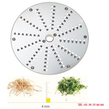 PLATEAU A RAPER INOX - 4 MM - DITO SAMA - pour coupe-légumes TRK - TRS - TR210 