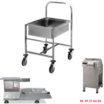 SUPPORT MOBILE POUR BAC GASTRONORME 2/1 - DITO SAMA - pour coupe-légumes TR260 et TR300