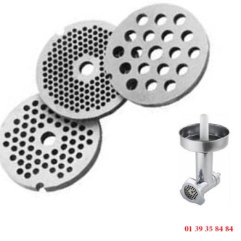 KIT 3 PLAQUES POUR HACHOIR 60 MM - BATTEUR  DITO SAMA - BE5 et BE8