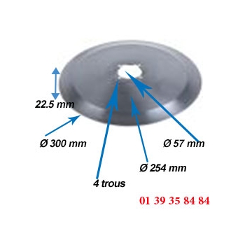 LAME COUPE JAMBON - OMAS - Ø  300 MM 