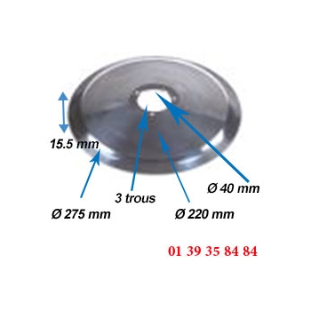 LAME COUPE JAMBON -  SIRMAN - Ø  275 MM - 