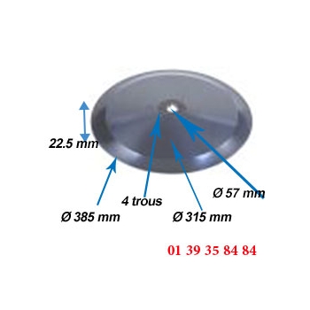 LAME COUPE JAMBON -  SIRMAN - Ø  385 MM 