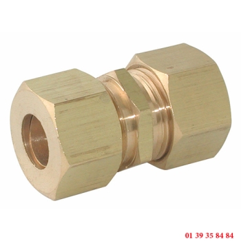 RACCORD UNION LAITON MALE/MALE - POUR TUBE