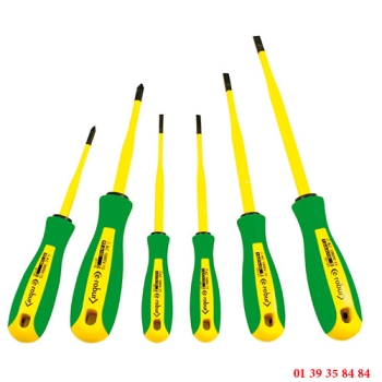 COFFRET DE 6 TOURNEVIS BI-MATIERE - E-ROBUR