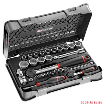COFFRET DE DOUILLES MIXTES - FACOM - SERIE R 1/4'' & S 1/2'  L ORIGINAL