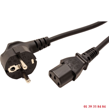 CABLE D'ALIMENTATION DROIT - NOIR