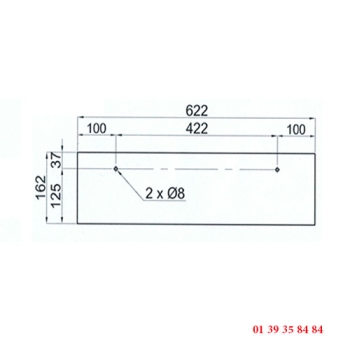 VITRE DE FOUR 2 PERCAGES - Pour four COMPAGNON C600 en tube 30x30