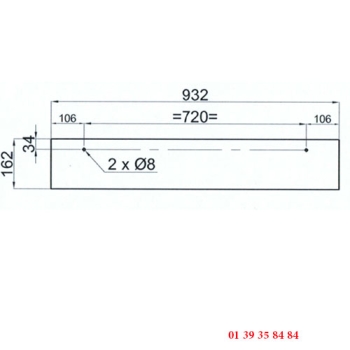 VITRE DE FOUR 2 PERCAGES - Pour four COMPAGNON C 900