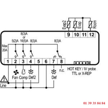 REGULATEUR DIGITAL  - DIXELL - XR64CX-5N0C0