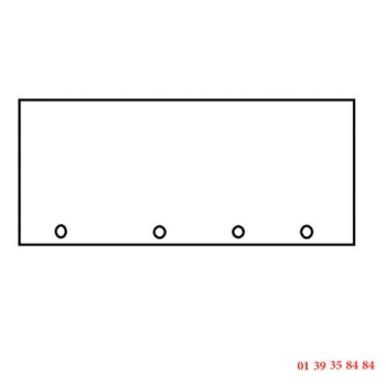 VITRE 755X315 FAS LOGIU.POUR FOUR ANGOULVANT