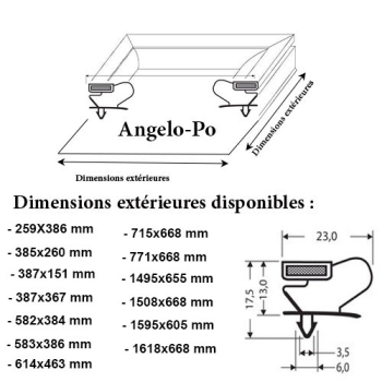 JOINT CADRE MAGNETIQUE ADAPTABLE ANGELO PO MODELE 7