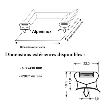 JOINT CADRE MAGNETIQUE ADAPTABLE ALPENINOX MODELE 3
