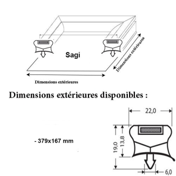 JOINT MAGNETIQUE ADAPTABLE SAGI MODELE 8