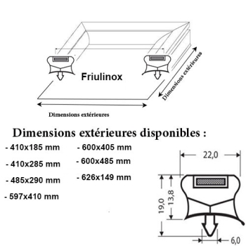 JOINT CADRE MAGNETIQUE ADAPTABLE FRIULINOX MODELE 2