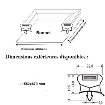 JOINT MAGNETIQUE ADAPTABLE BONNET