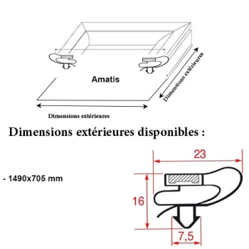 JOINT MAGNETIQUE ADAPTABLE AMATIS 1490X705