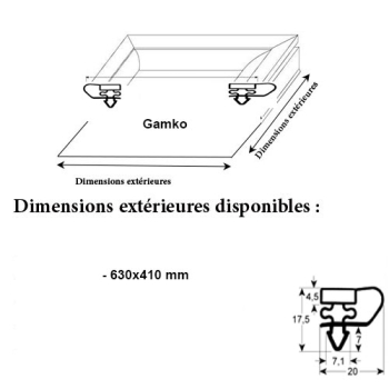JOINT MAGNETIQUE ADAPTABLE GAMKO 630x410 MM