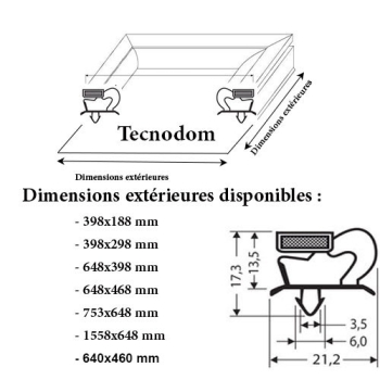 JOINT CADRE MAGNETIQUE ADAPTABLE TECNODOM