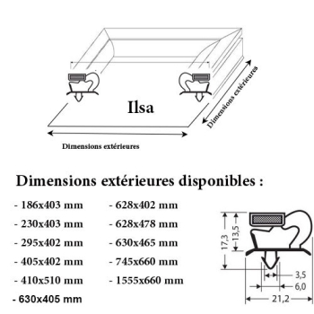 JOINT CADRE MAGNETIQUE ADAPTABLE ILSA MODELE 2